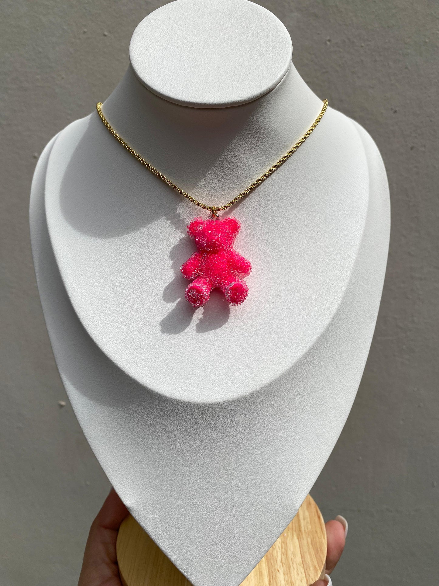 Cadena Osito Hot Pink
