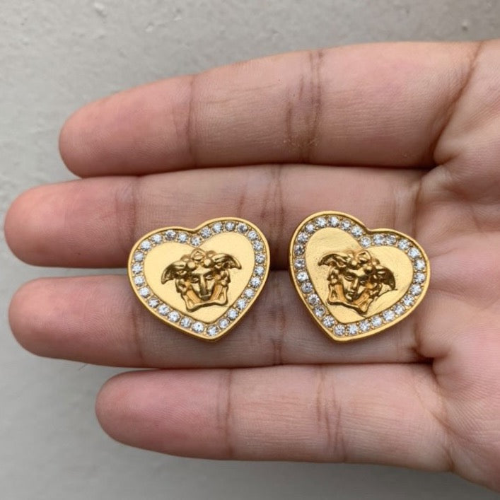 Studs Versace Hearts