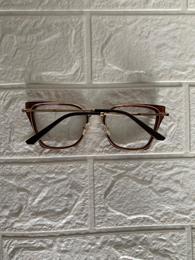 Lentes Cat Eye Marco Cafe