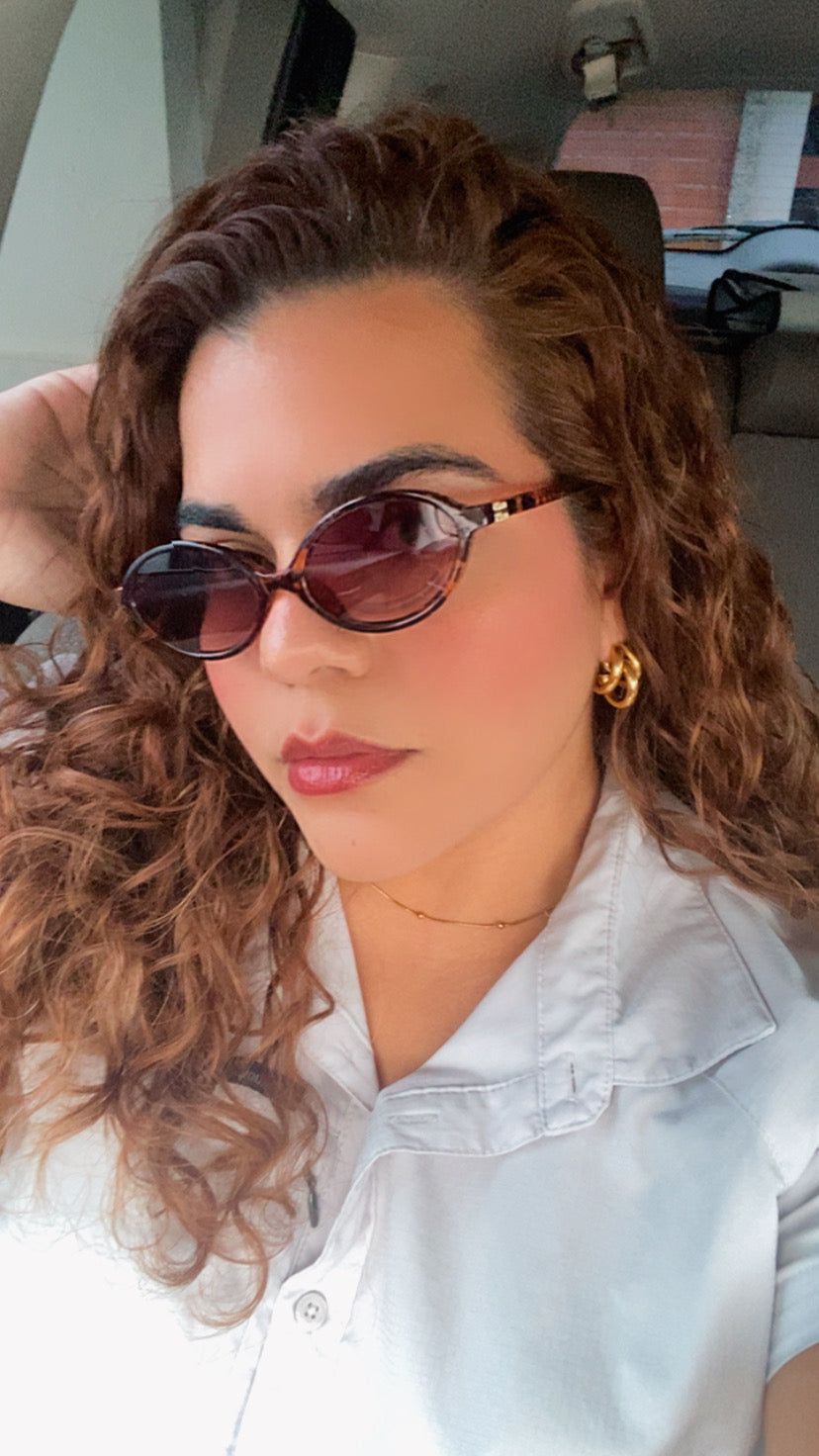 Lentes Miu Miu Ovalados Leopardo con Cafe