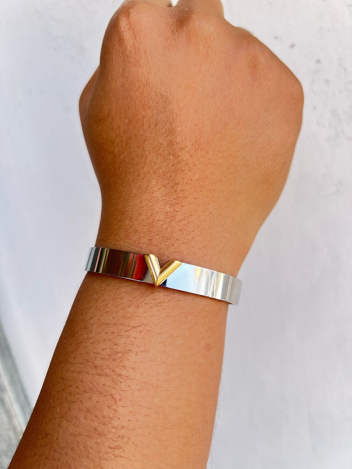 Bangle LV Bicolor Silver
