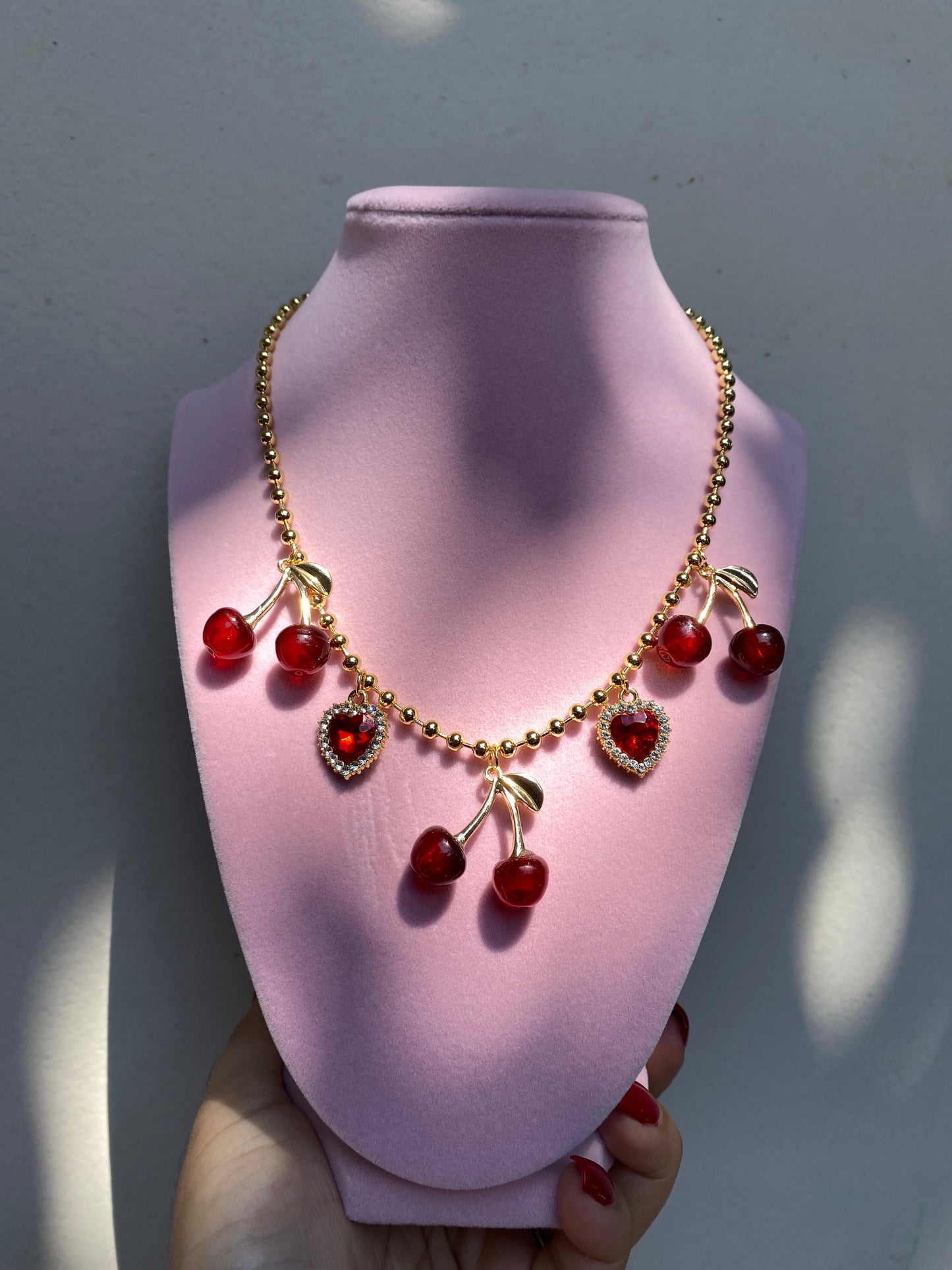 Cadena Cherries y Hearts