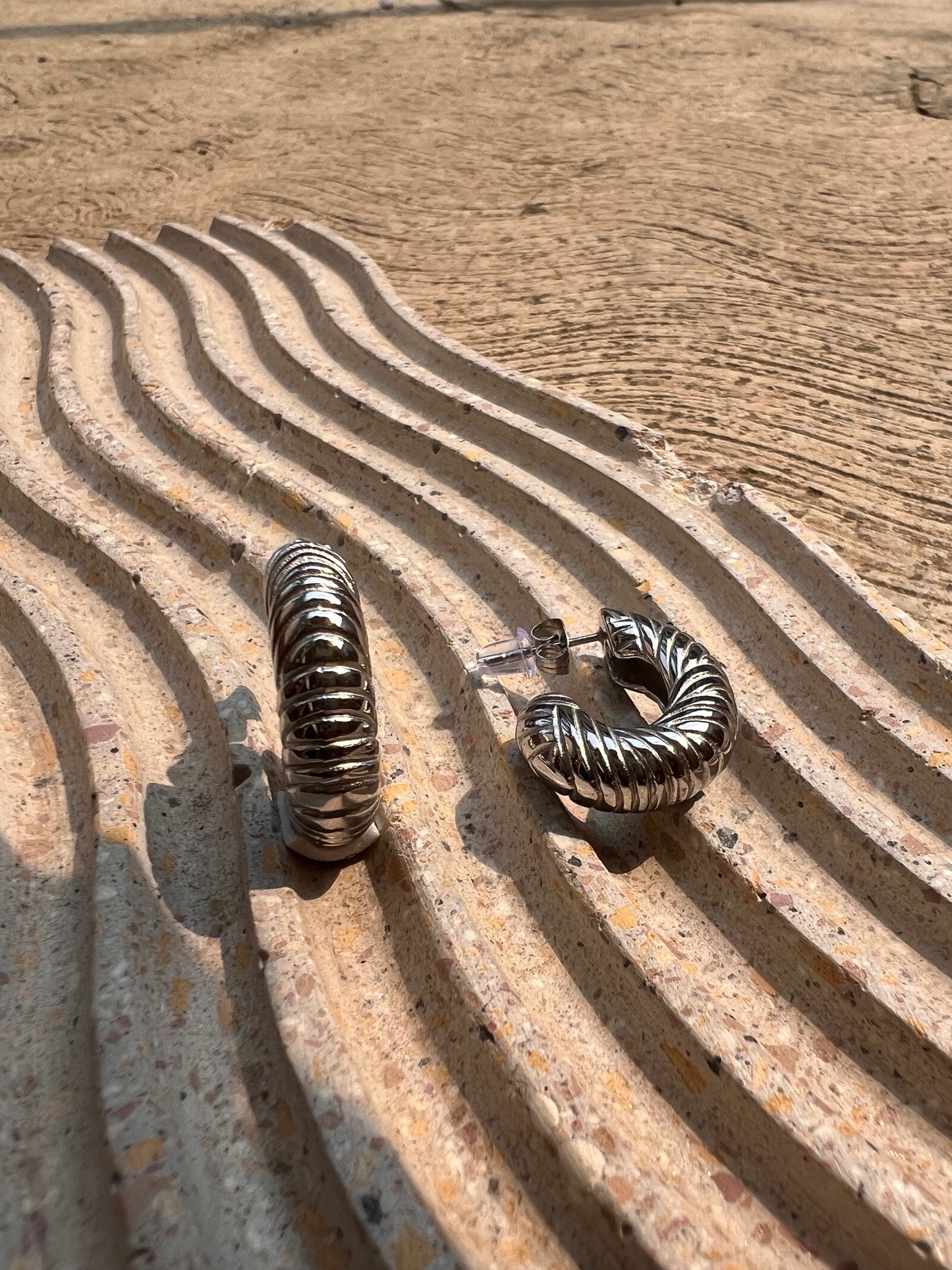 Hoops silver Twist small