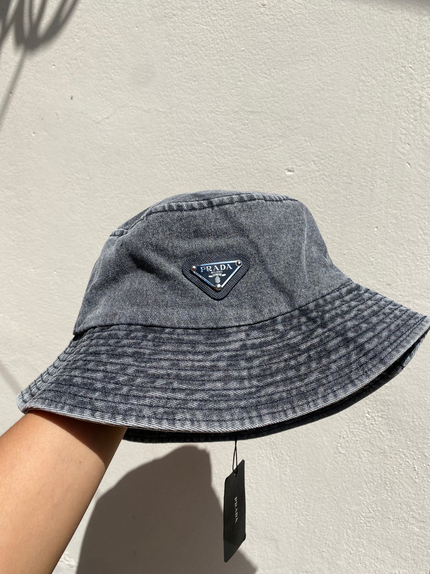 Bucket Hat Prada Black Denim