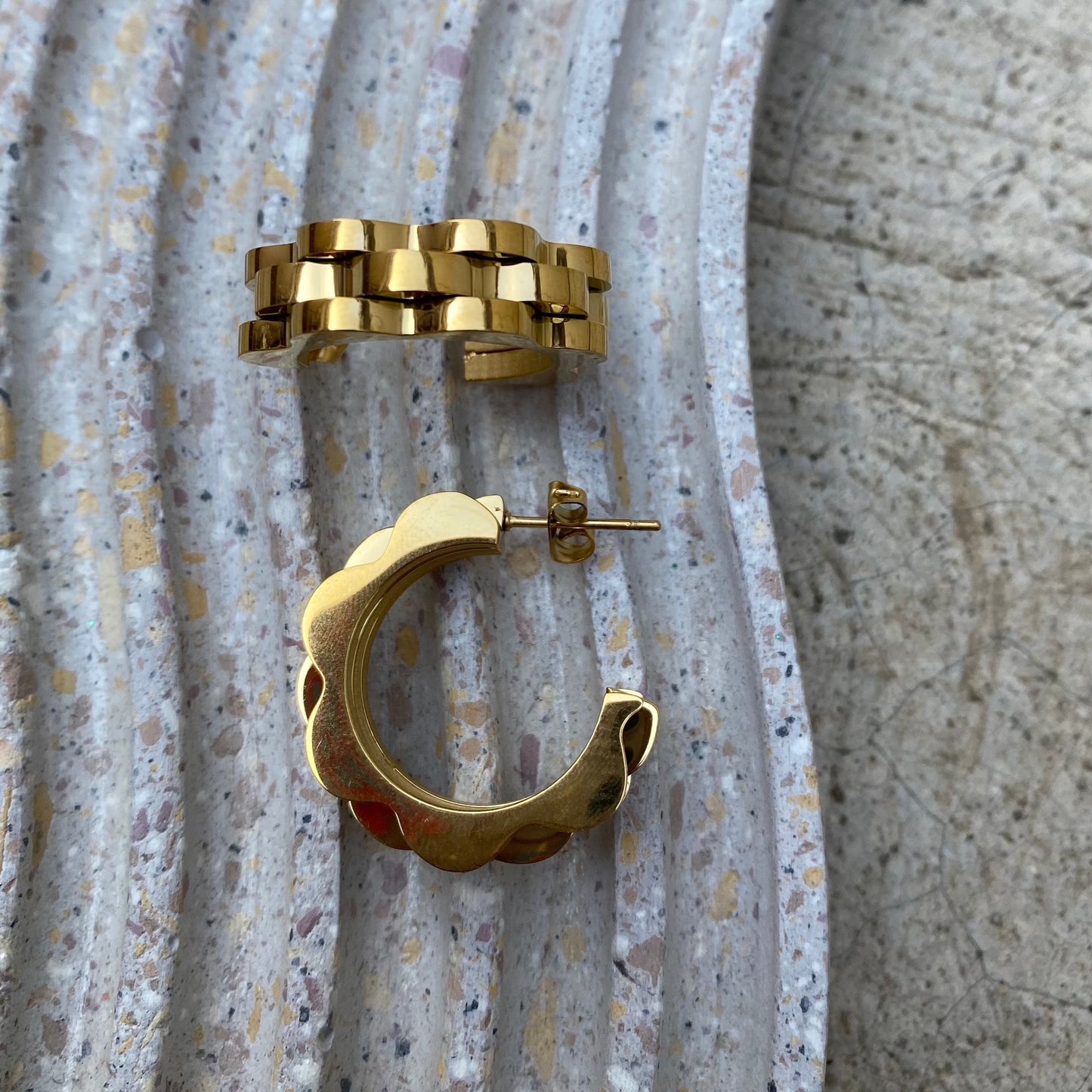 Hoops tipo Rolex Gold Gde