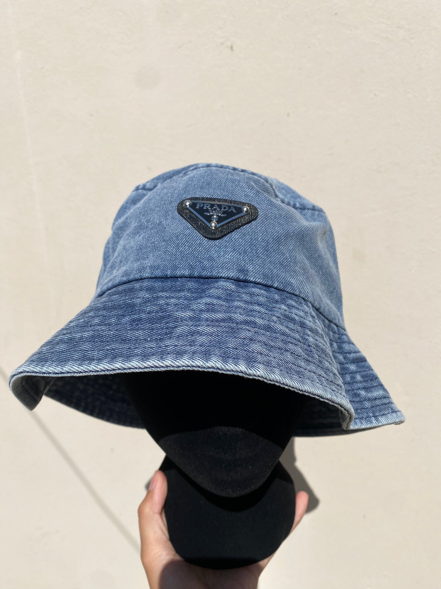 Bucket Hat Prada Blue Denim