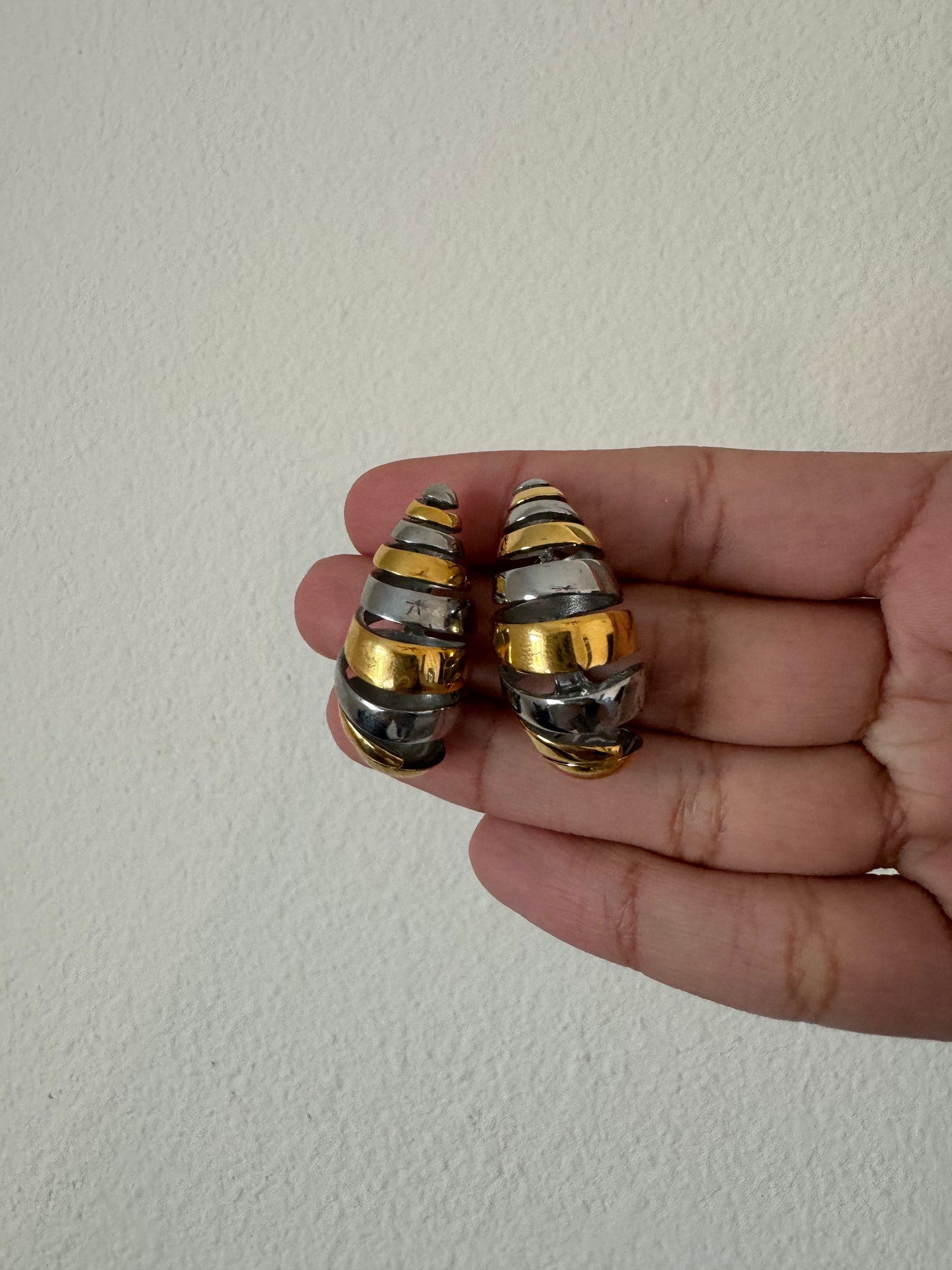 Gotas Espiral Gold/Silver