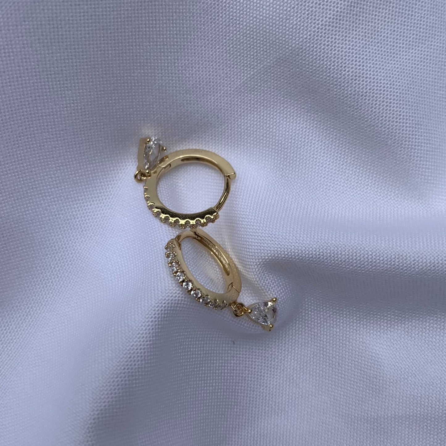 Mini Hoops Gotas Clear 8mm