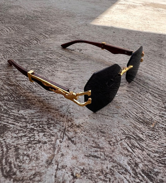 Lente Tipo Cartier Hexagonal Negros