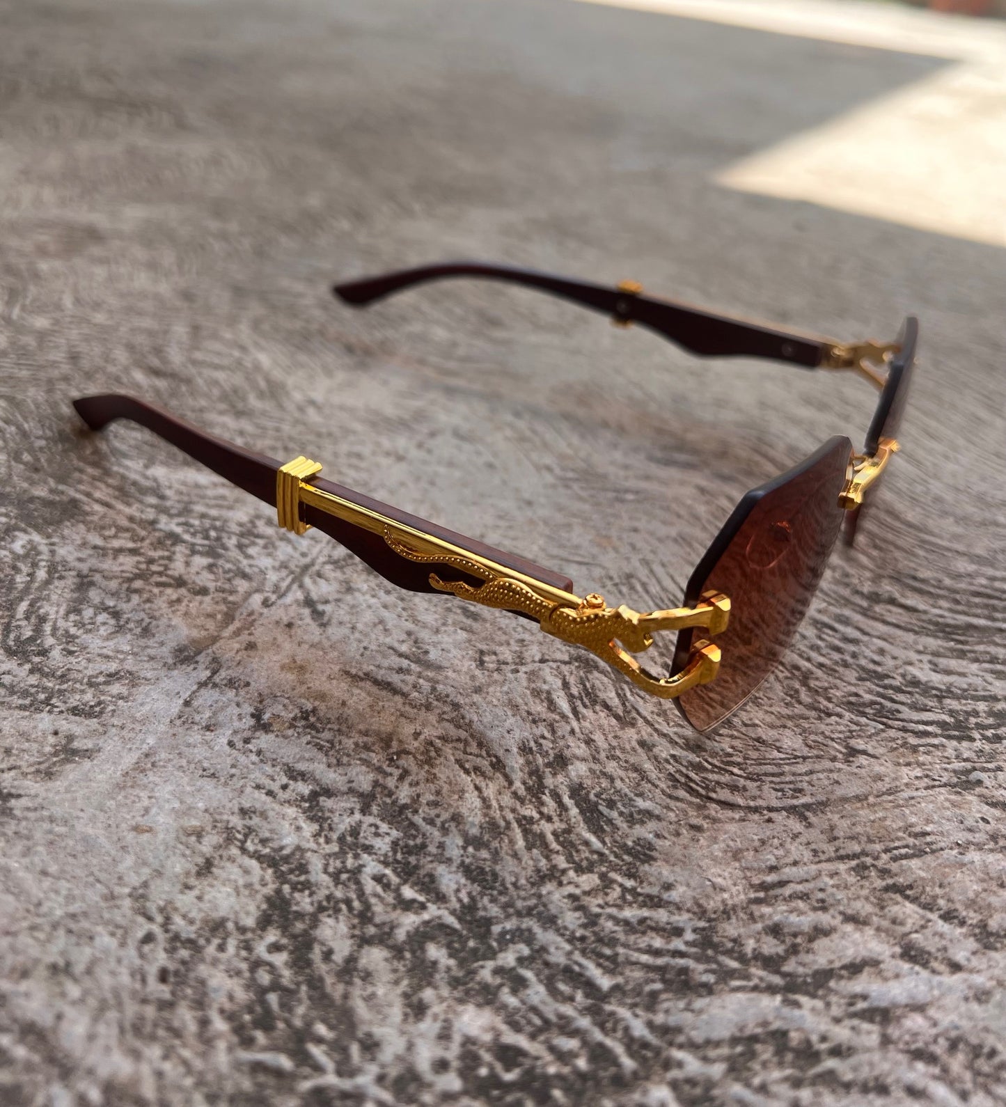 Lente Tipo Cartier Hexagonal Cafe