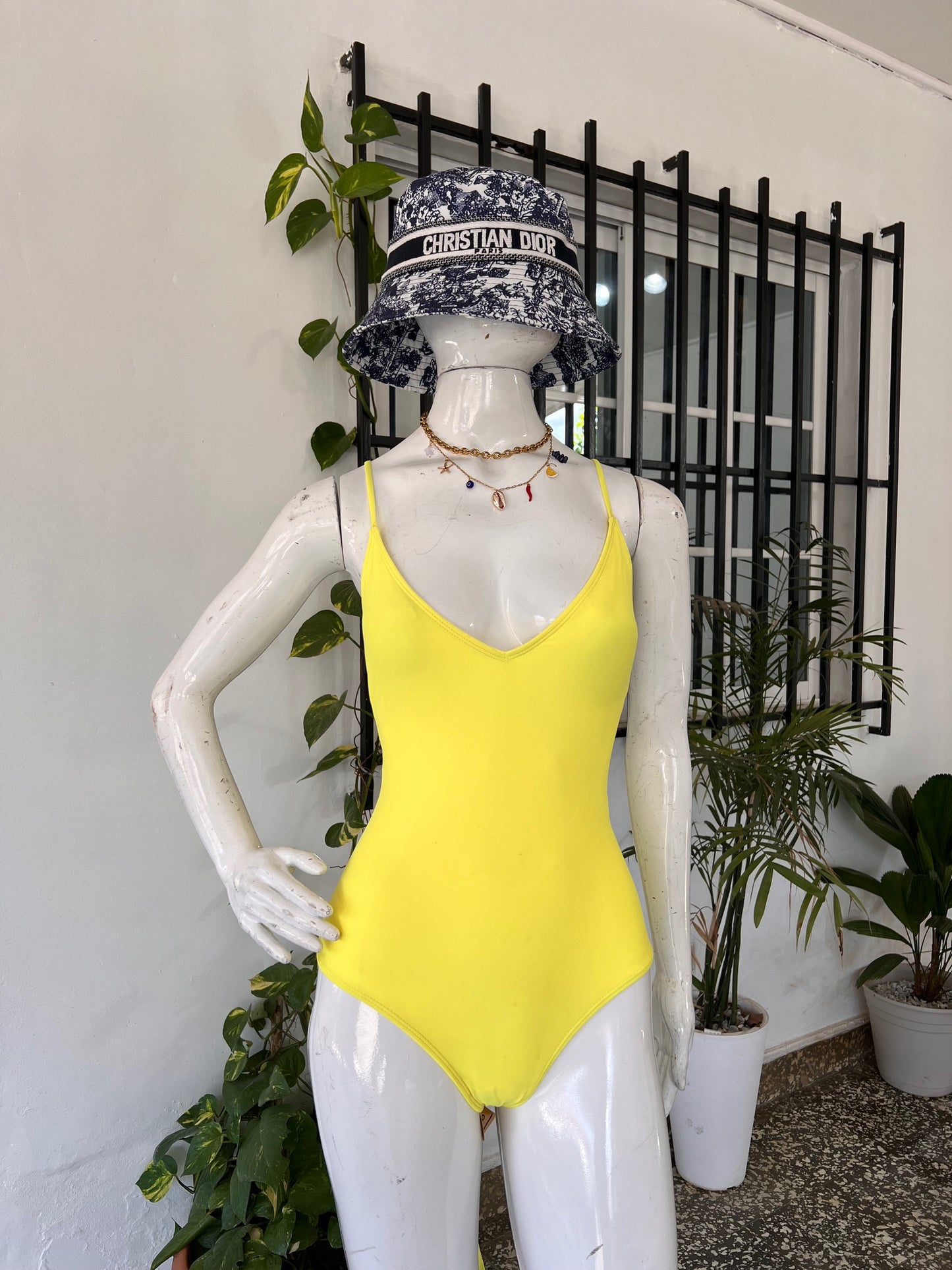 Traje de Baño Amarillo 1 Pieza