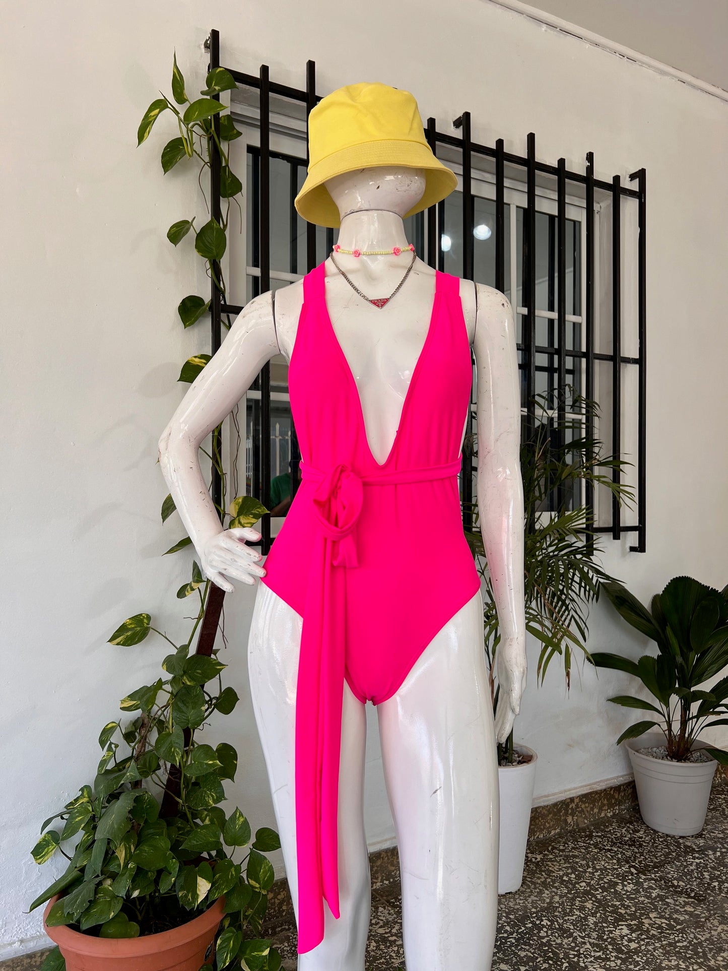 Traje de Baño Fuscia 1 Pieza