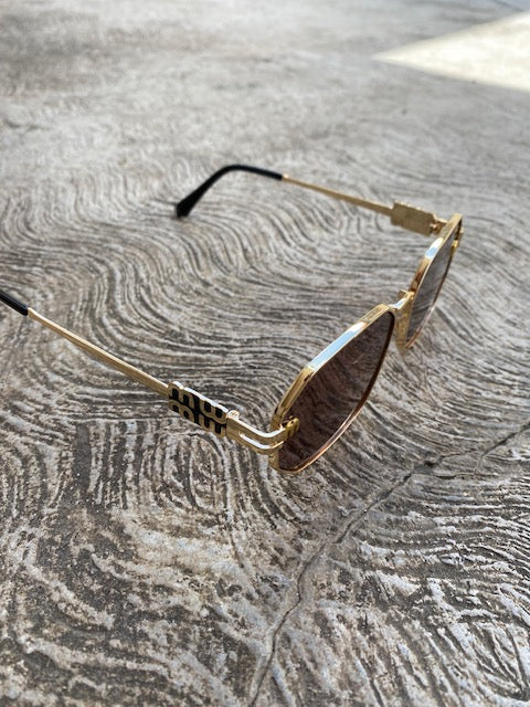 Lentes tipo Miu Miu Hexagonales Cafe