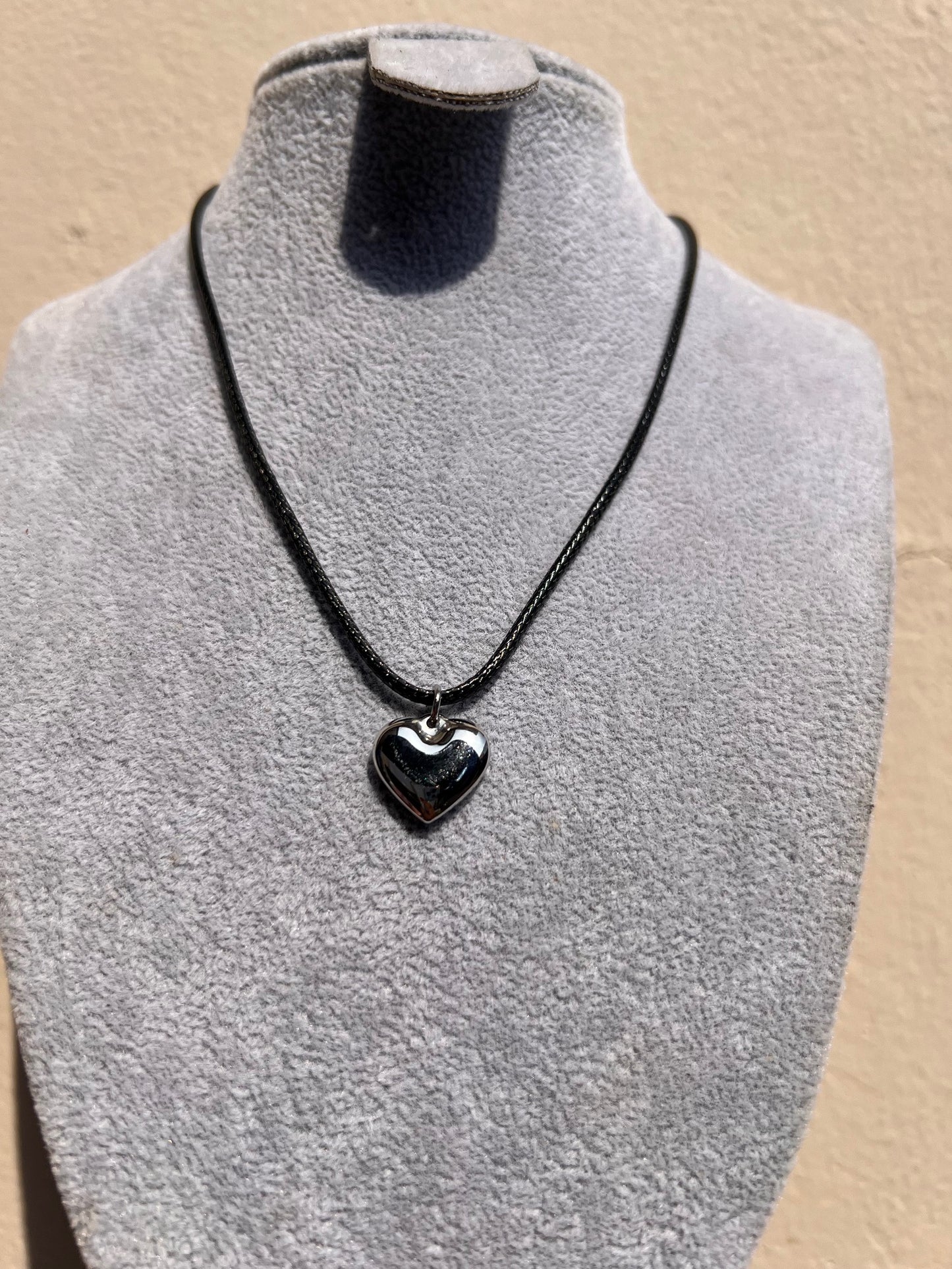 Chocker Negro Corazón Silver Small