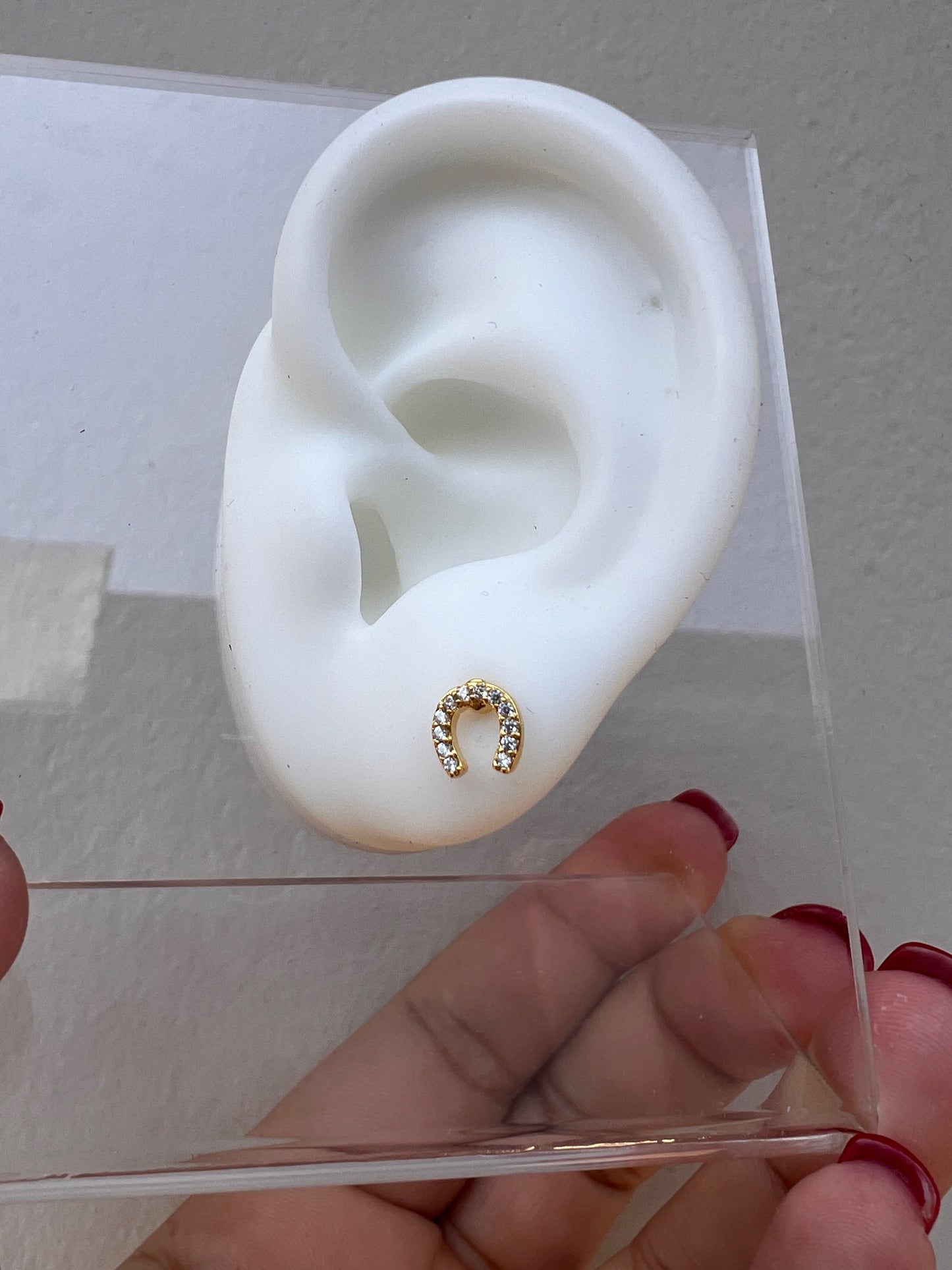 Piercing herradura gold brillante