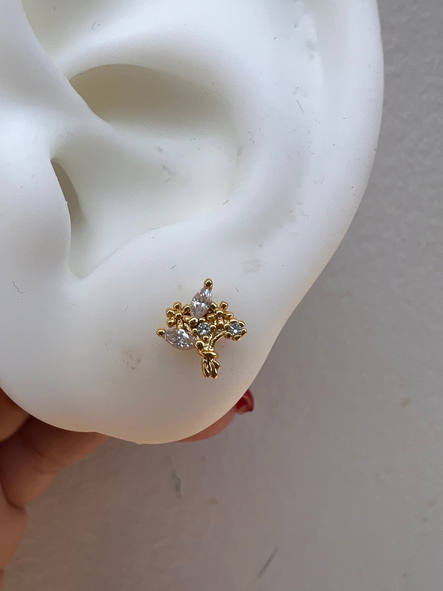 Piercing gold ramo de flores