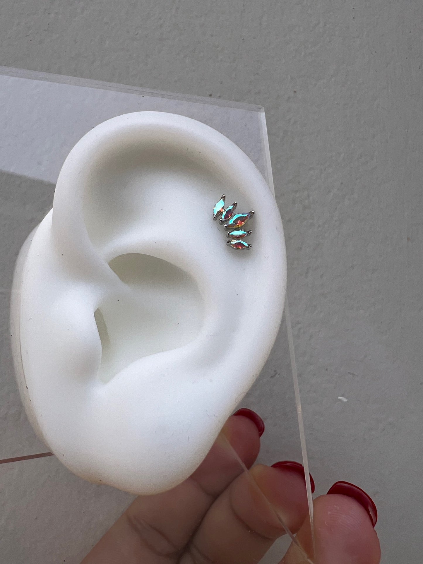 Piercing thiara tornasol silver