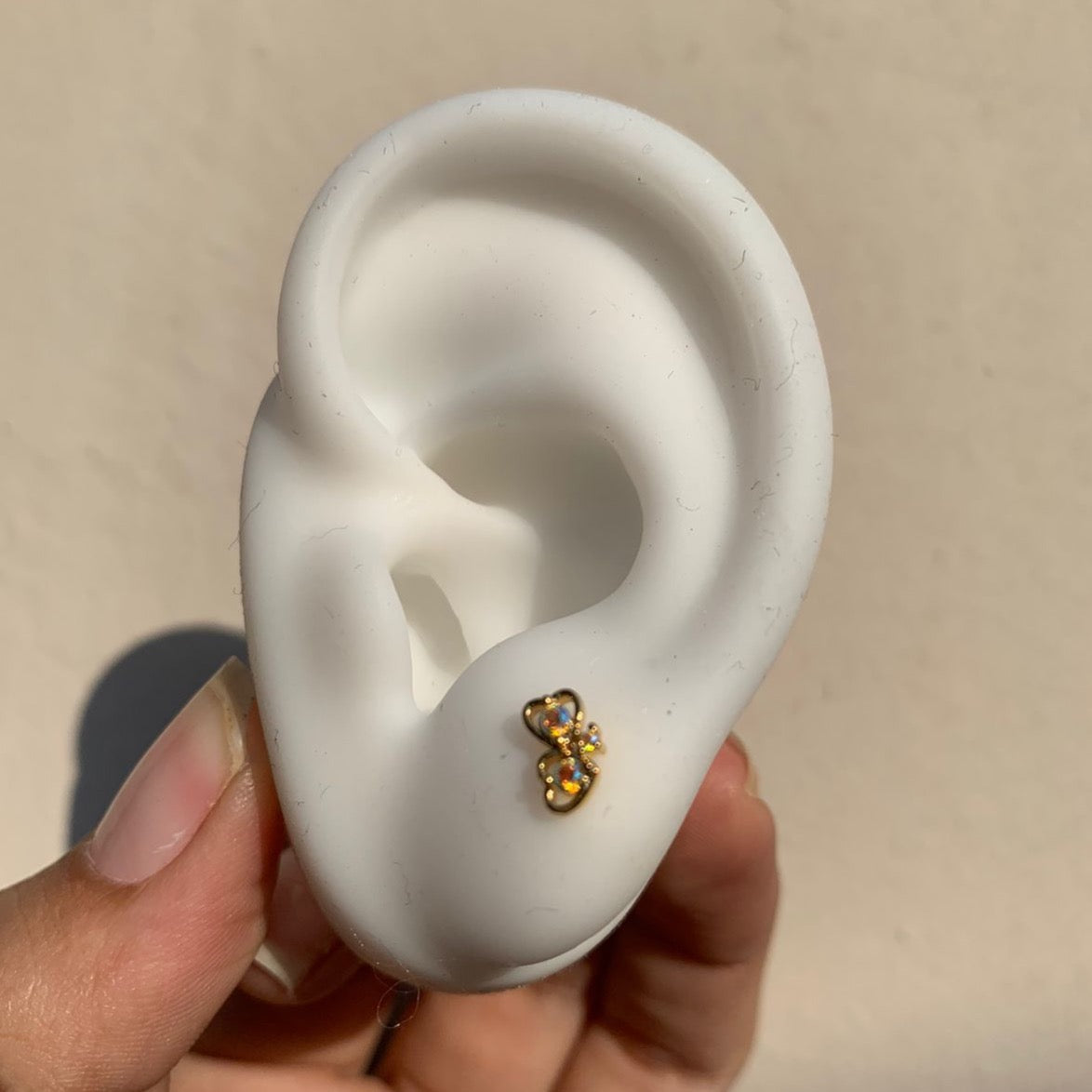 Piercing Gold Corazoncitos Tornasol
