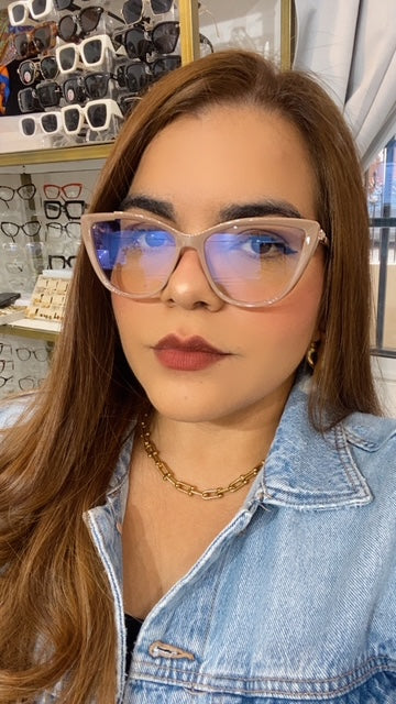 Lentes Cat Eye Khaki