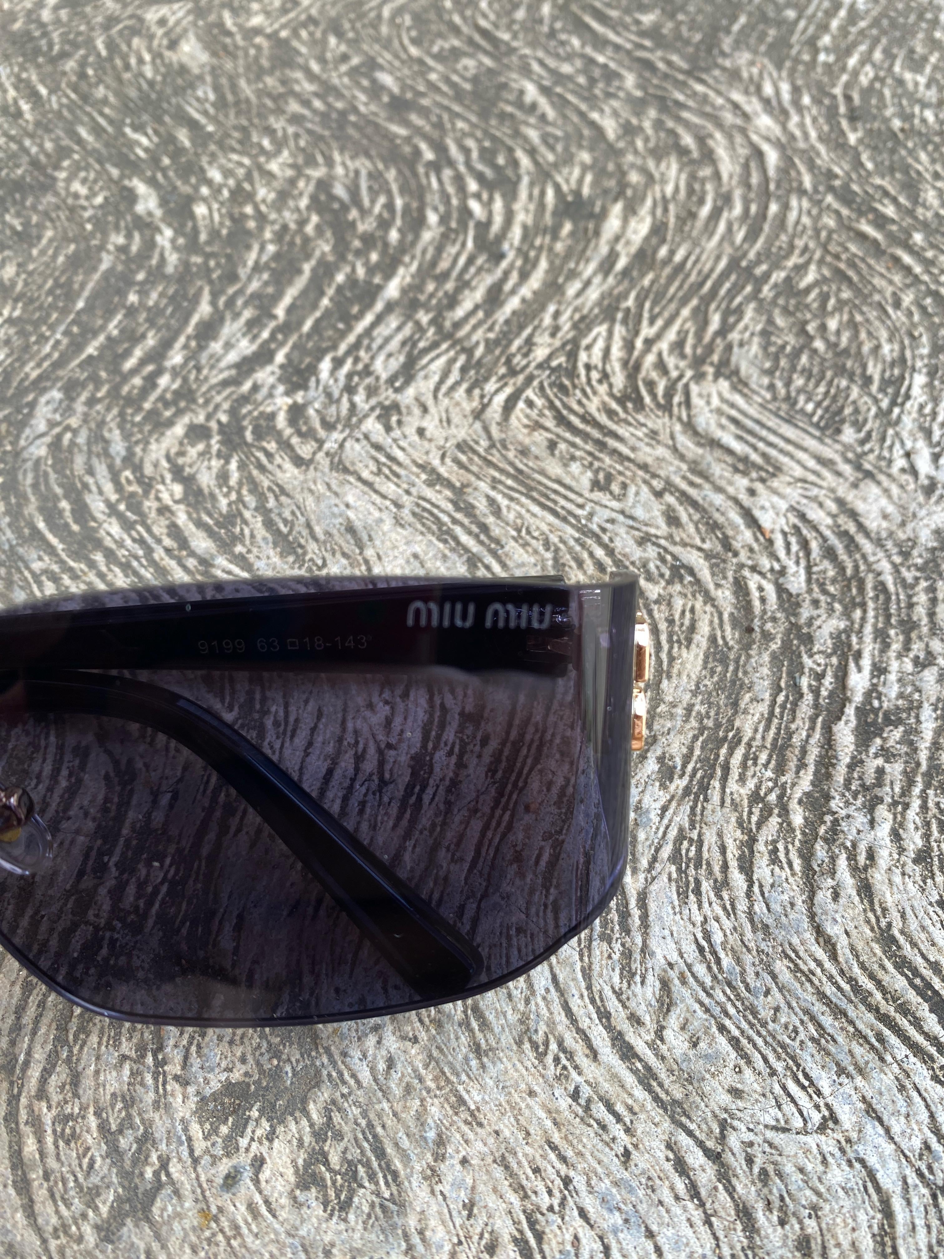 Lentes Miu Miu Vintage Negros patitas plasticas