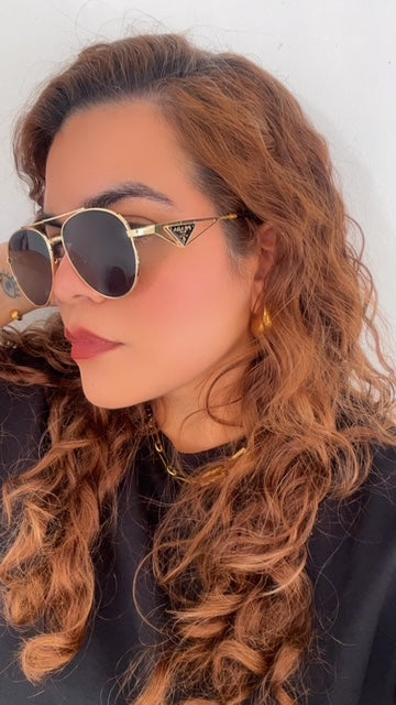 Lentes Miu Miu Aviador Negro