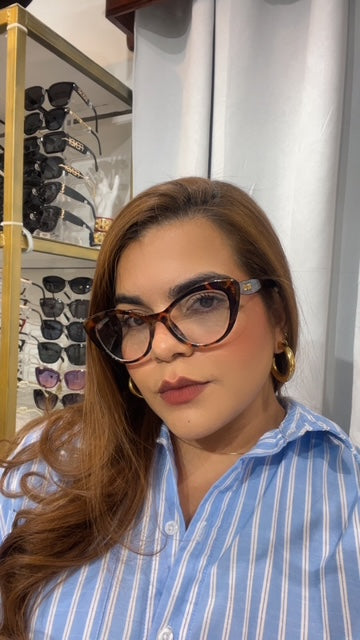 Lentes Cat Eye Miu Miu Leopardo