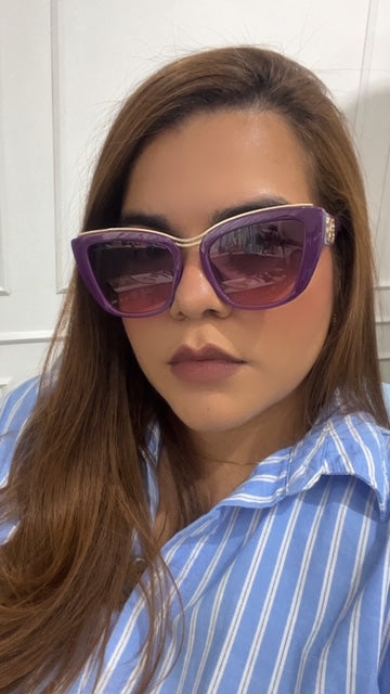 Lentes Cat Eye Tipo D&G Morado