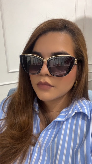 Lentes Cat Eye Tipo D&G Negro