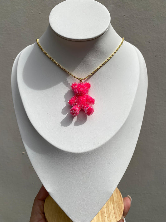 Cadena Osito Hot Pink