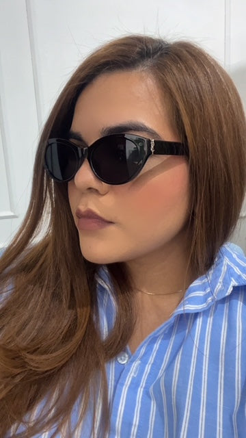 Lentes Tipo YSL Cat Eye Negros