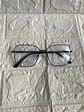 Lentes Cuadrados XL Metal Negro