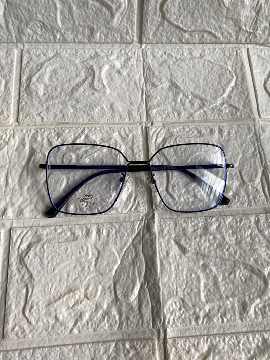 Lentes Cuadrados XL Metal Negro