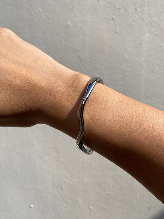 Brazalete Curva Silver