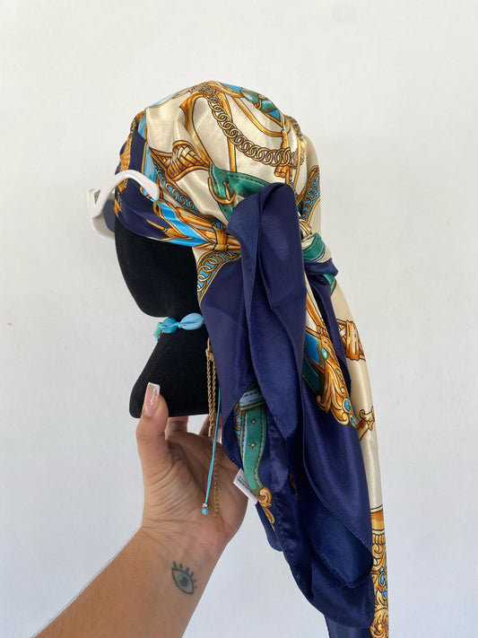 Bandana Aqua/Gold
