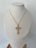 Cadena Cruz Zirconias Clear XL