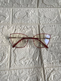 Lentes Cat Eye Metal Delgado Red/Gold