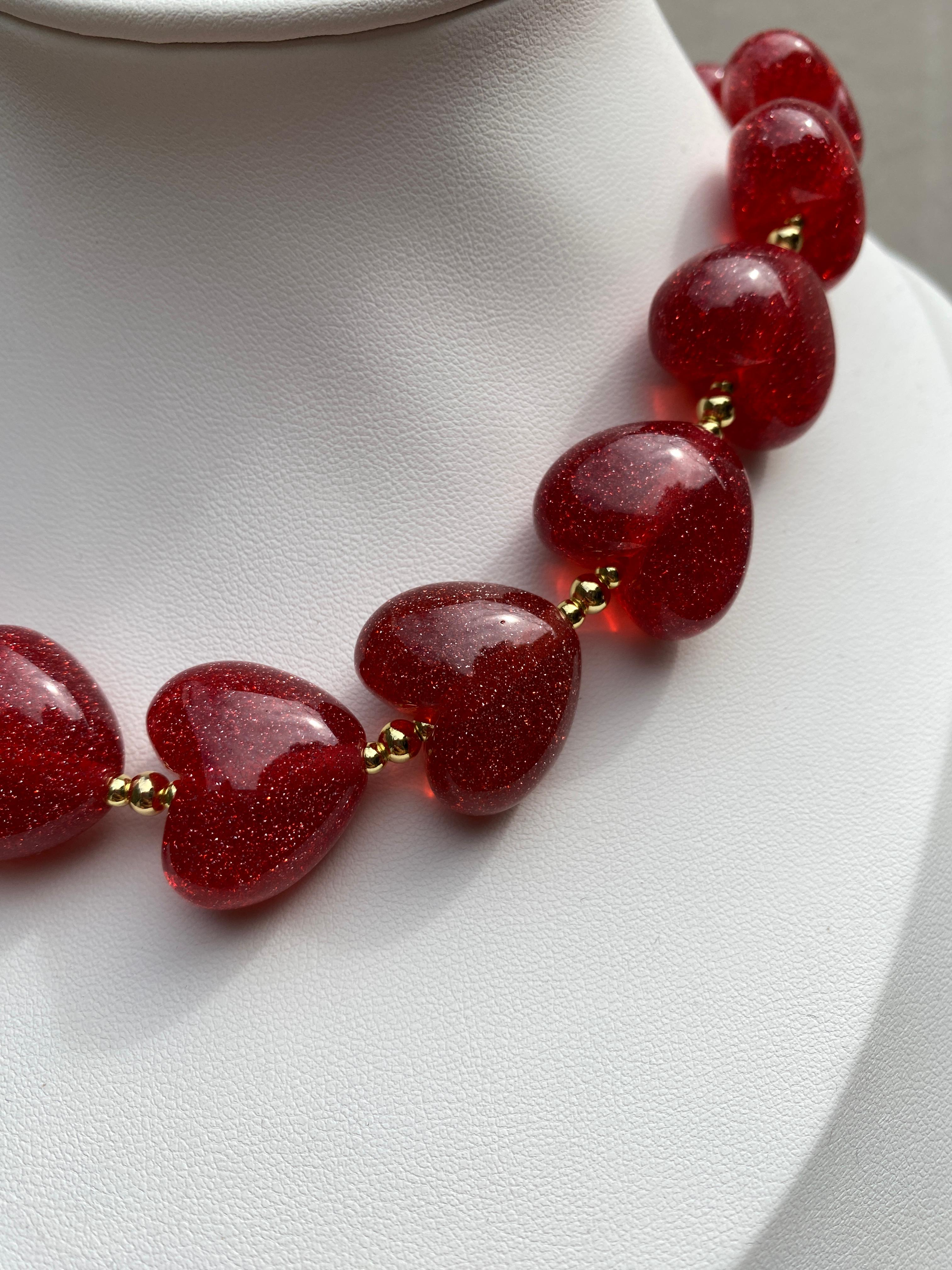 Cadena Hearts Brillantitos