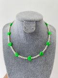 Chocker Perlitas Corazones Verdes