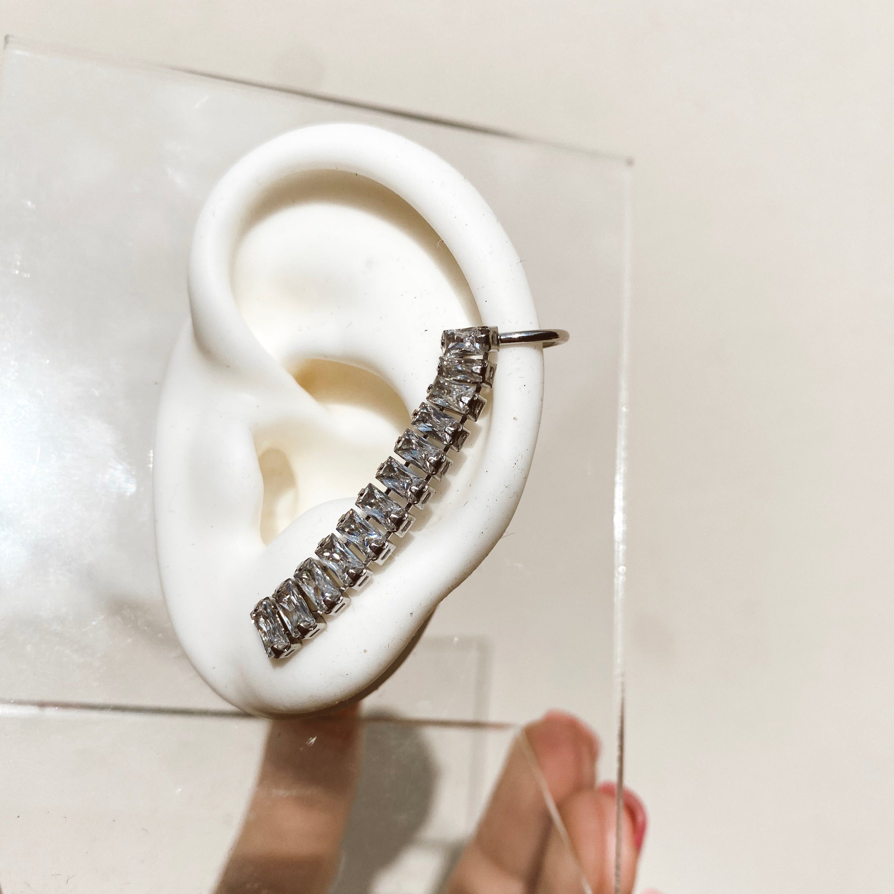 Earcuff + Stud Silver Unidad