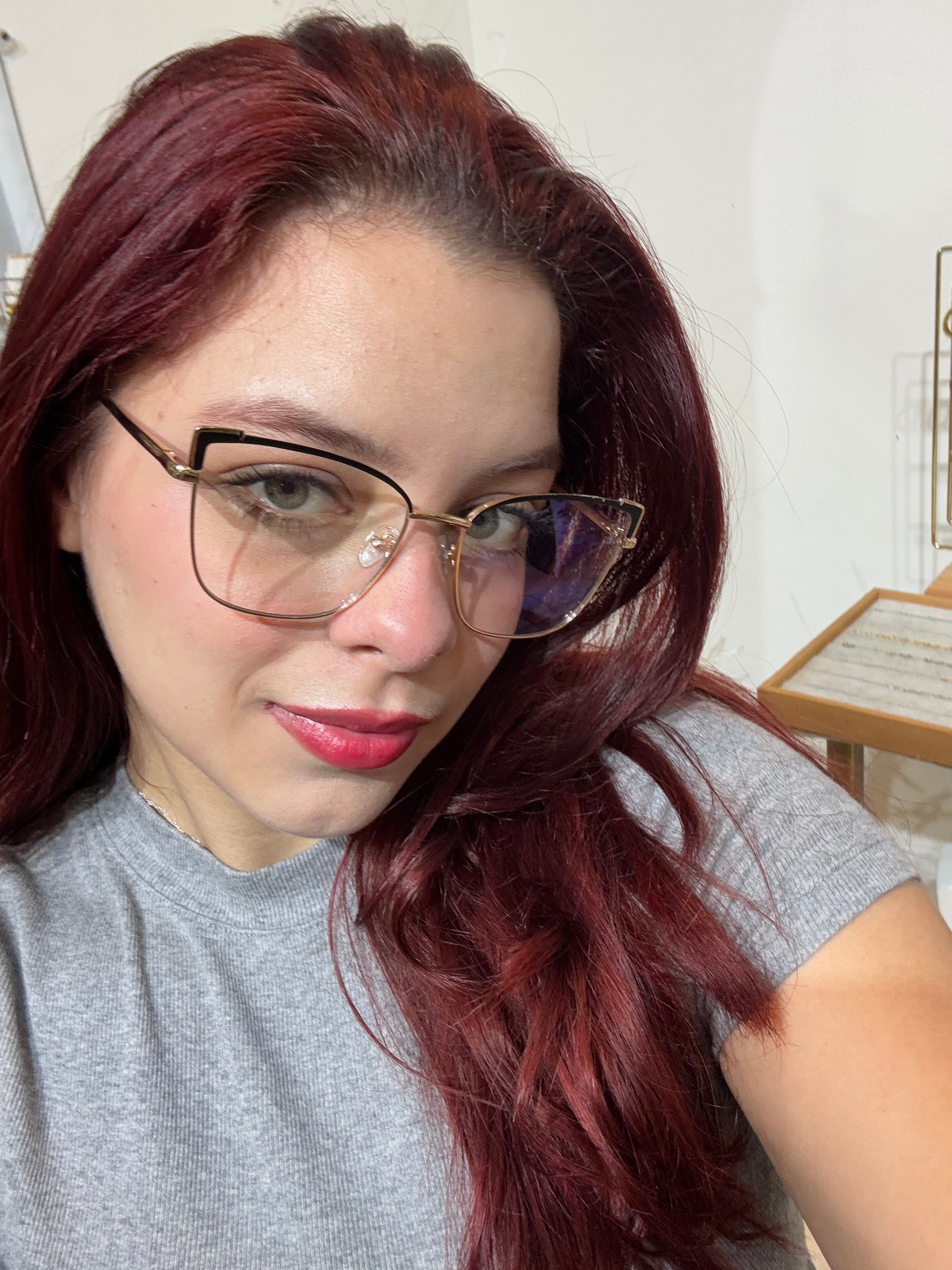 Lentes Cat Eye Gold Esquinas Cuadradas Negras