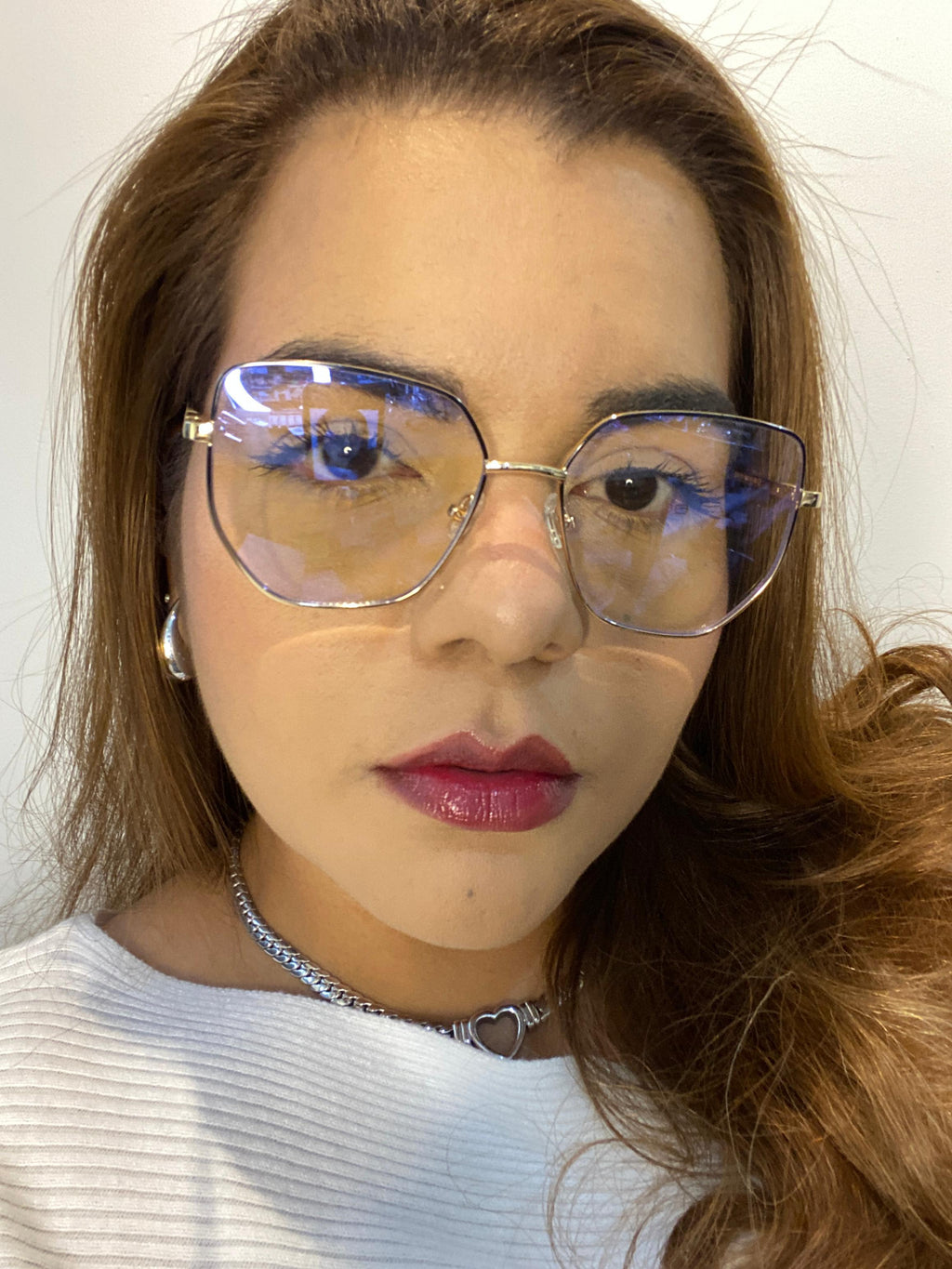 Lentes Semihexagonales Metal Gold/Negro