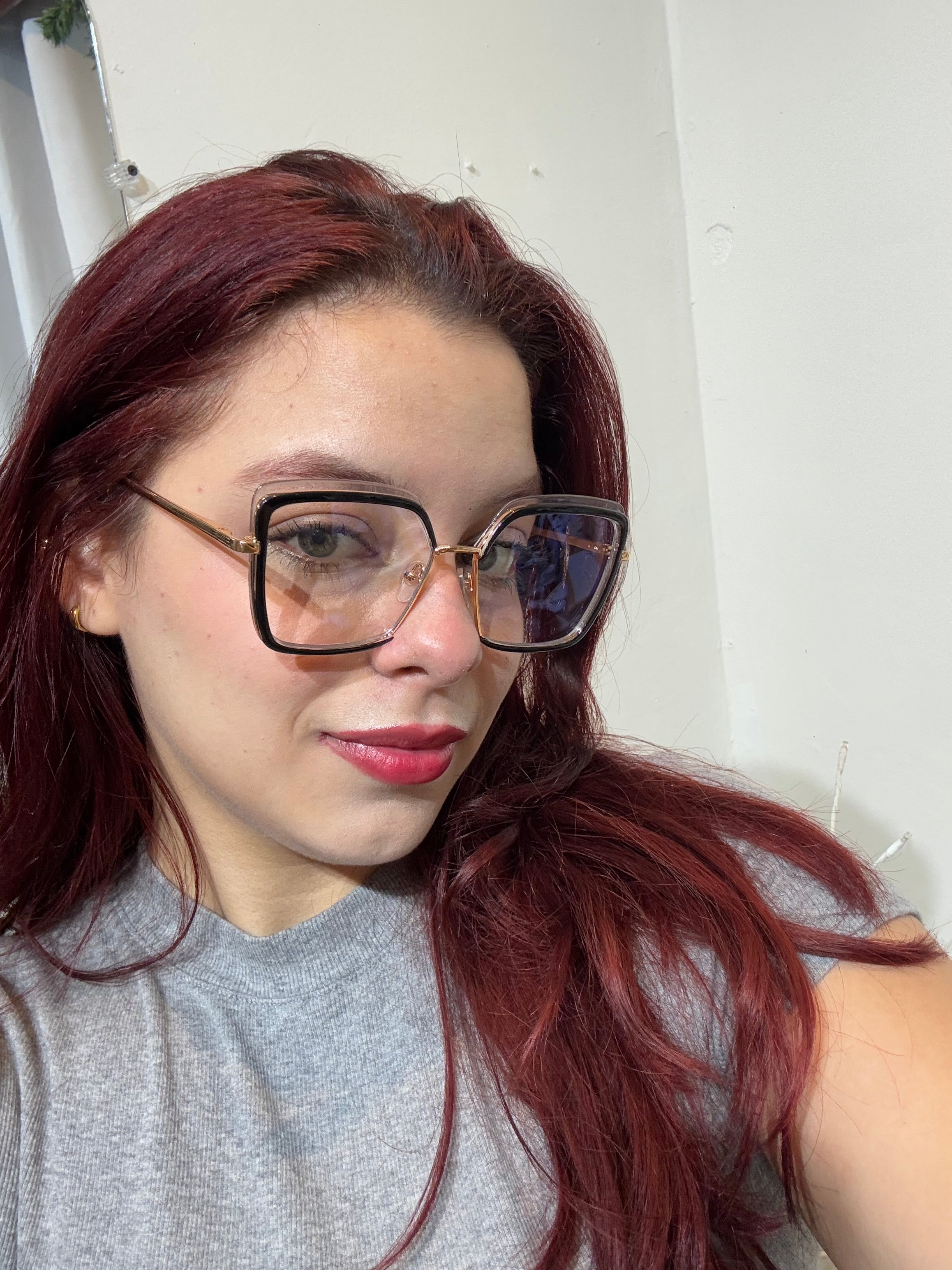 Lentes Cuadrados Clear, Negro y Gold