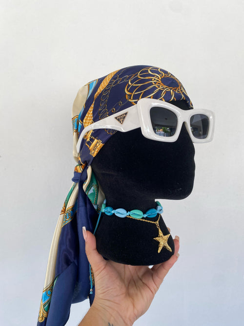 Bandana Aqua/Gold