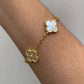 Brazalete Van Cleef Gold/Blanco