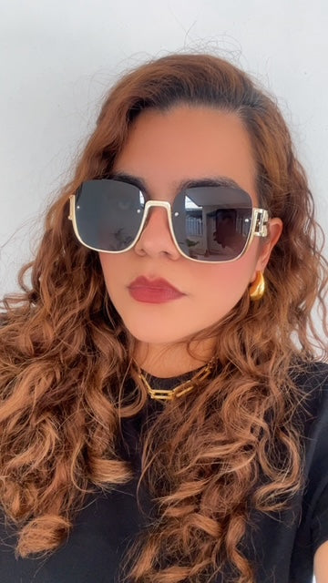 Lentes Miu Miu Cuadrados Black & Gold