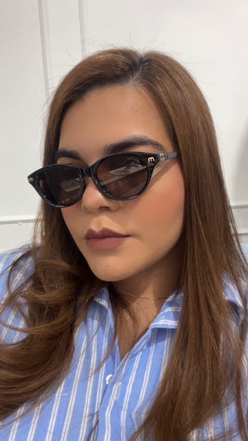 Lentes Miu Miu  Ovalados Cafe con Negro
