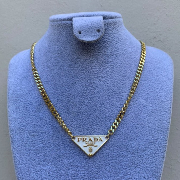 Cadena Prada Clasica con Gold Blanca