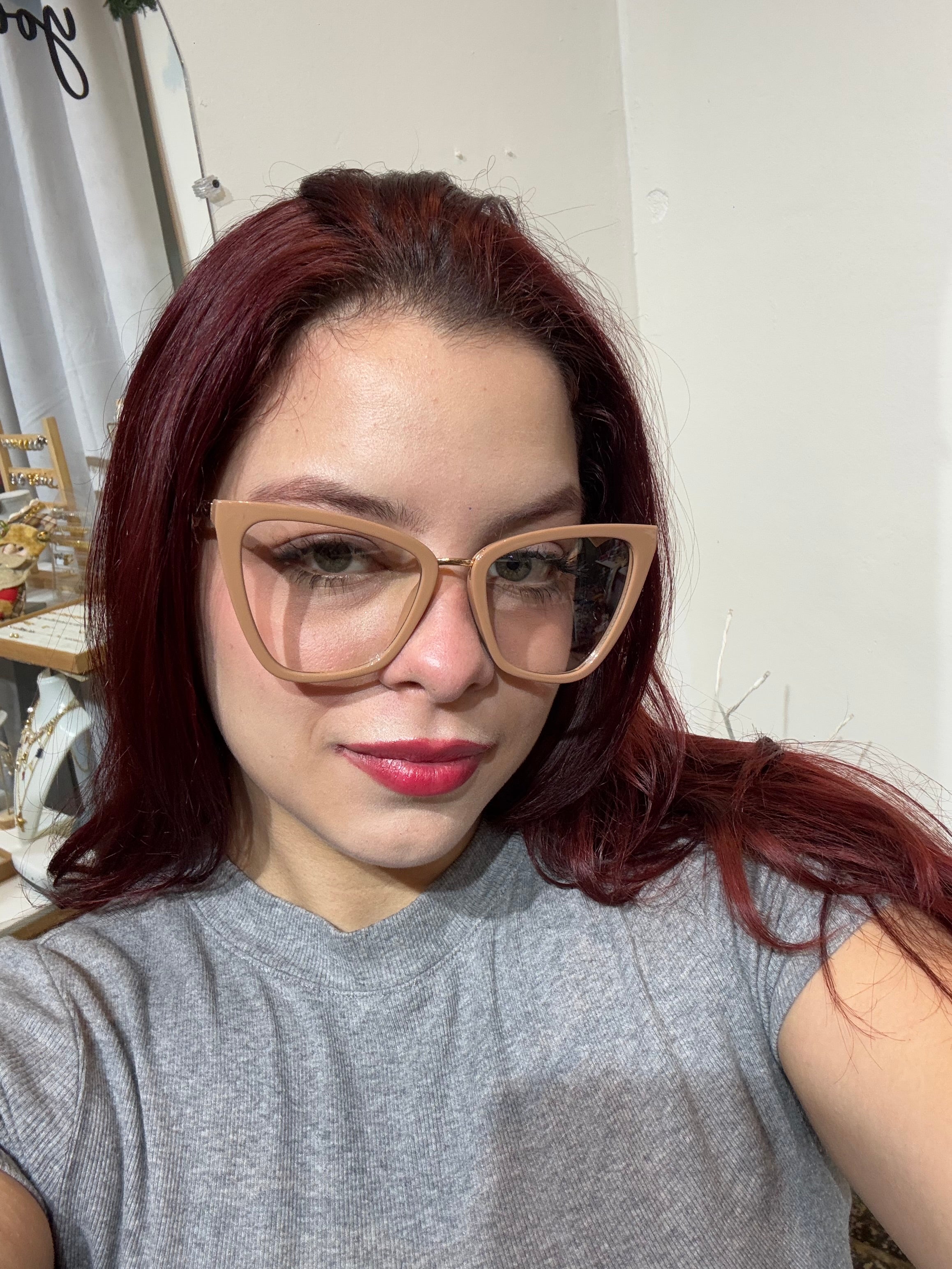 Lentes Cat Eye Nude