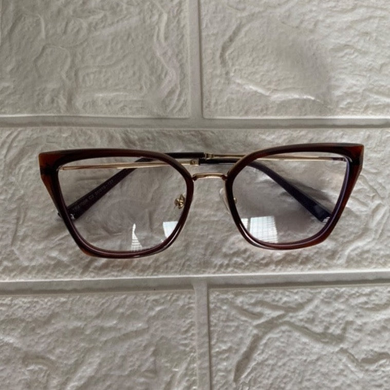 Lentes Cat Eye Marco Cafe