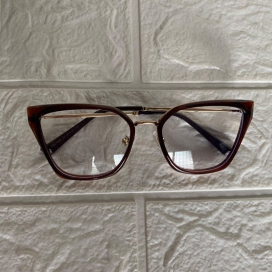 Lentes Cat Eye Marco Cafe